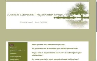 Maple Street Psychotherapy website