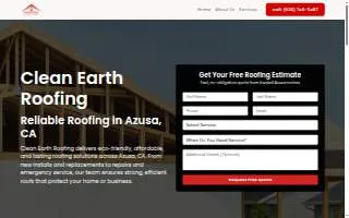 Clean Earth Roofing Repair Service Azusa website