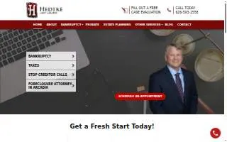 Hedtke Law Group - Bankruptcy Attorney Arcadia website
