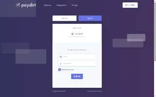 Paydirt Printing Services website