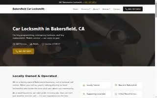 Bakersfield Car Locksmith website