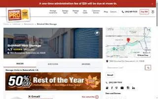 Brimhall Mini Storage website
