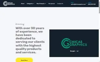 Chicas Graphics website