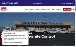 Dewey Pest & Termite Control of Baldwin Park website