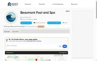 Beaumont Pool and Spa website