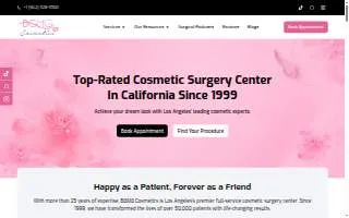 BGMG Cosmetics | Body & Facial Cosmetic Surgery Center website