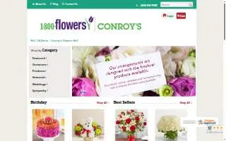 Conroy's Flowers Bell website