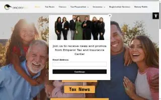 Emperor Tax and Insurance Center website