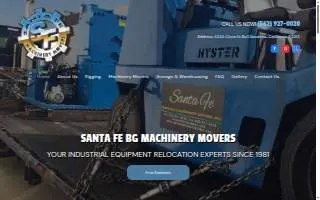 Santa Fe BG Machinery Movers website