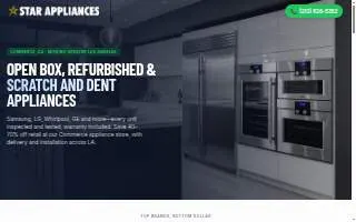 Star Appliances website