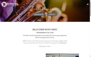 Bellflower Music Center website