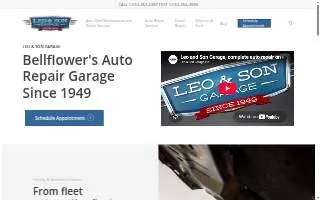 Leo & Son Garage website
