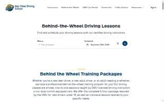 Bay Cities Driving School of Belmont website