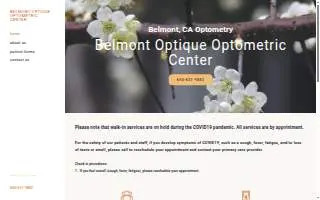 Belmont Optique website