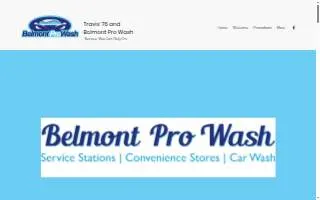 Belmont Pro Wash website