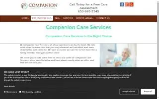 Companion Care Services website