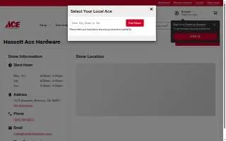 Hardware Store website