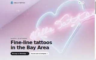 Hello Tattoo of Belmont website