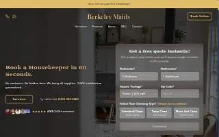 Cleaning Service Berkeley website