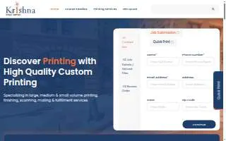 Krishna Copy Center website