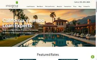 Insignia Mortgage website