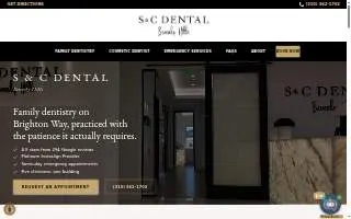 S&C Dental Beverly Hills website