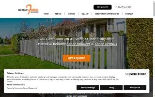 All Valley Fence Company of Brawley website
