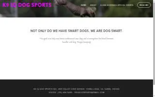K9 iQ Dog Sports inc of Brea website