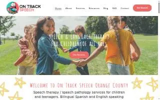 On Track Speech Therapy, Inc of Brea website