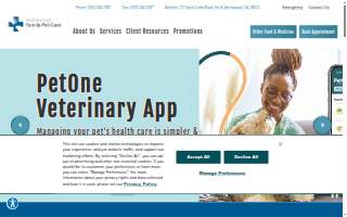 Brentwood Family Pet Care website