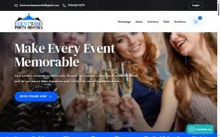 Brentwood Party Rentals website