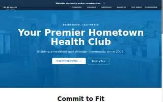 Delta Valley Health Club website