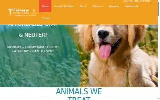 Fairview Animal Hospital website