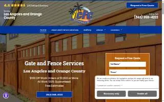 Coastal Fence Company of Buena Park website