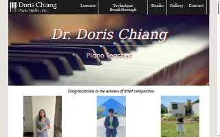Doris Chiang Piano Studios website
