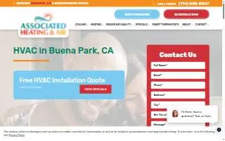 Heating & Air Conditioning Buena Park website