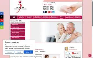 Bonum Home Health Services website
