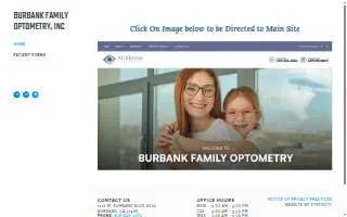 Burbank Family Optometry website