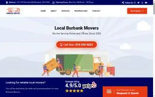 Burbank Movers website