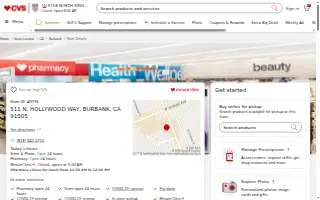 CVS Pharmacy of Burbank website