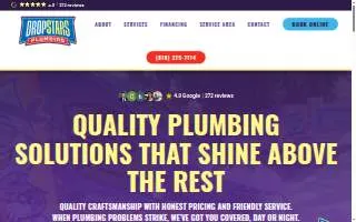 DropStars Plumbing Burbank website
