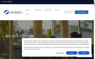 Go ADU Construction website