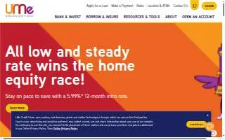 UMe Credit Union website