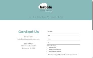 Babble Speech Therapy