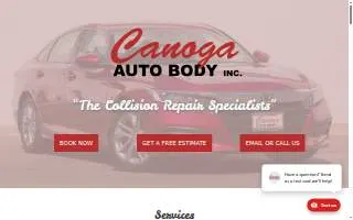Canoga Auto Body website