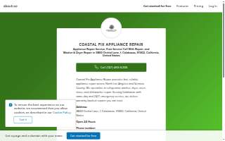 Coastal fix appliance repair