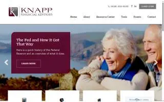 Knapp Financial Advisors website