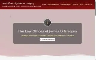 Law Offices of James D. Gregory website