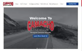 Camacho's Auto Repair website