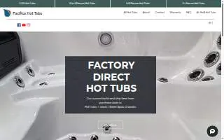 Pacifica Hot Tubs website